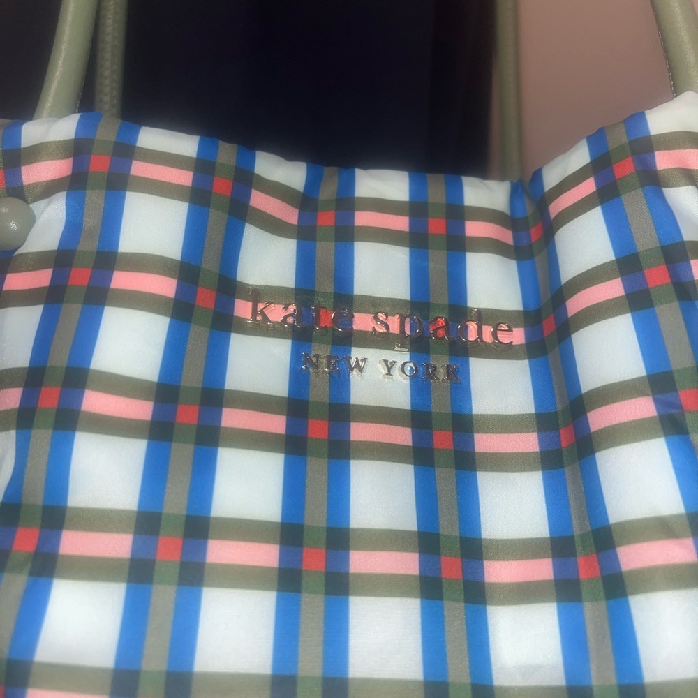 NWT Kate Spade Everything Puffy Plaid Tote - Picture 7 of 14
